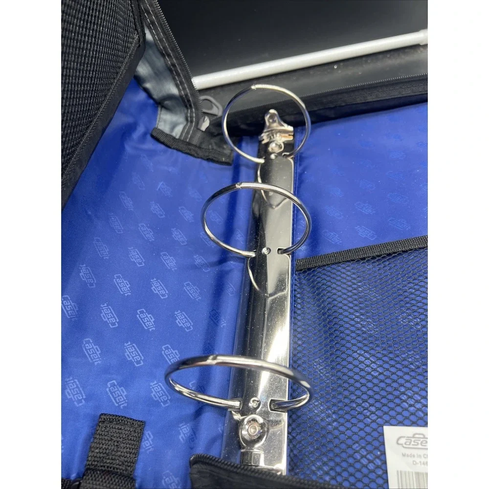 Case-It Blue Zipper Binder 3-Inch Capacity with 5-Tab Expanding File